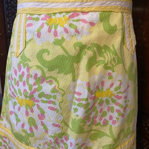 LILLY PULITZER – Yellow and Green Skort – Size 6 - Picture 3 of 8